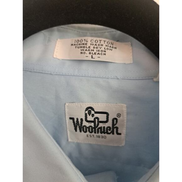 Woolrich Vintage Men's Blue Long Sleeve Button Up Shirt Size L - Picture 4 of 5